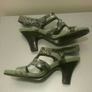 Aerosols Strappy Snakeskin Pattern Sandals